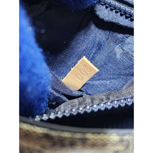 CELINE Macadam Crossbody Bag Navy Blue/Beige - Picture 4 of 16